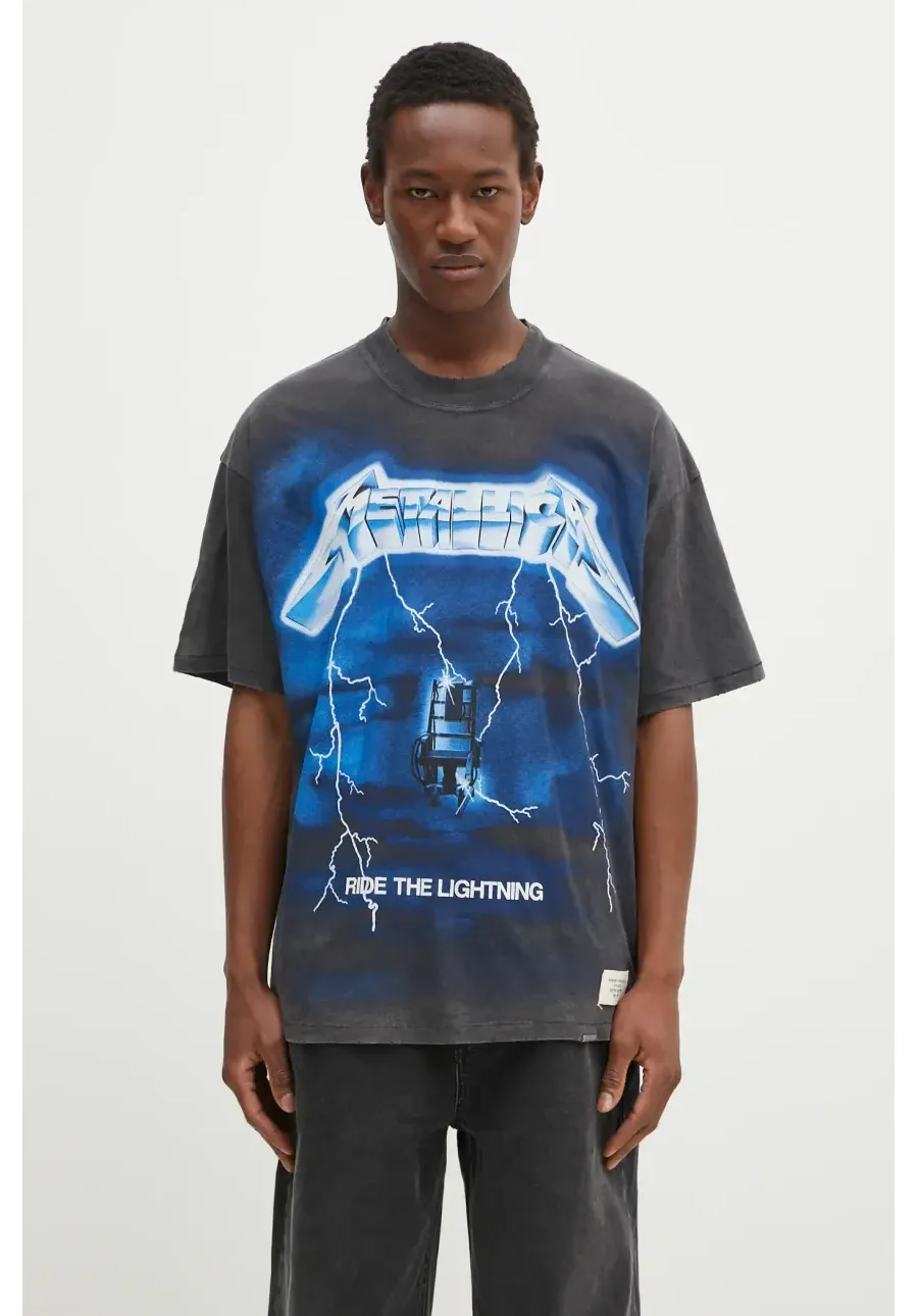obrazek 1 Represent t-shirt Metallica Ride The Lightning SS męski kolor szary z nadrukiem MLM4356.20