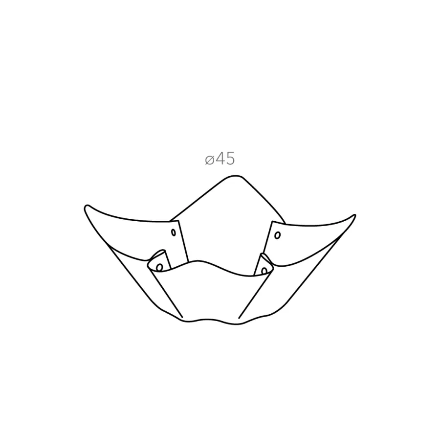 obrazek 4 Kremowa misa na owoce Ø45 cm wykonana z naturalnej skóry