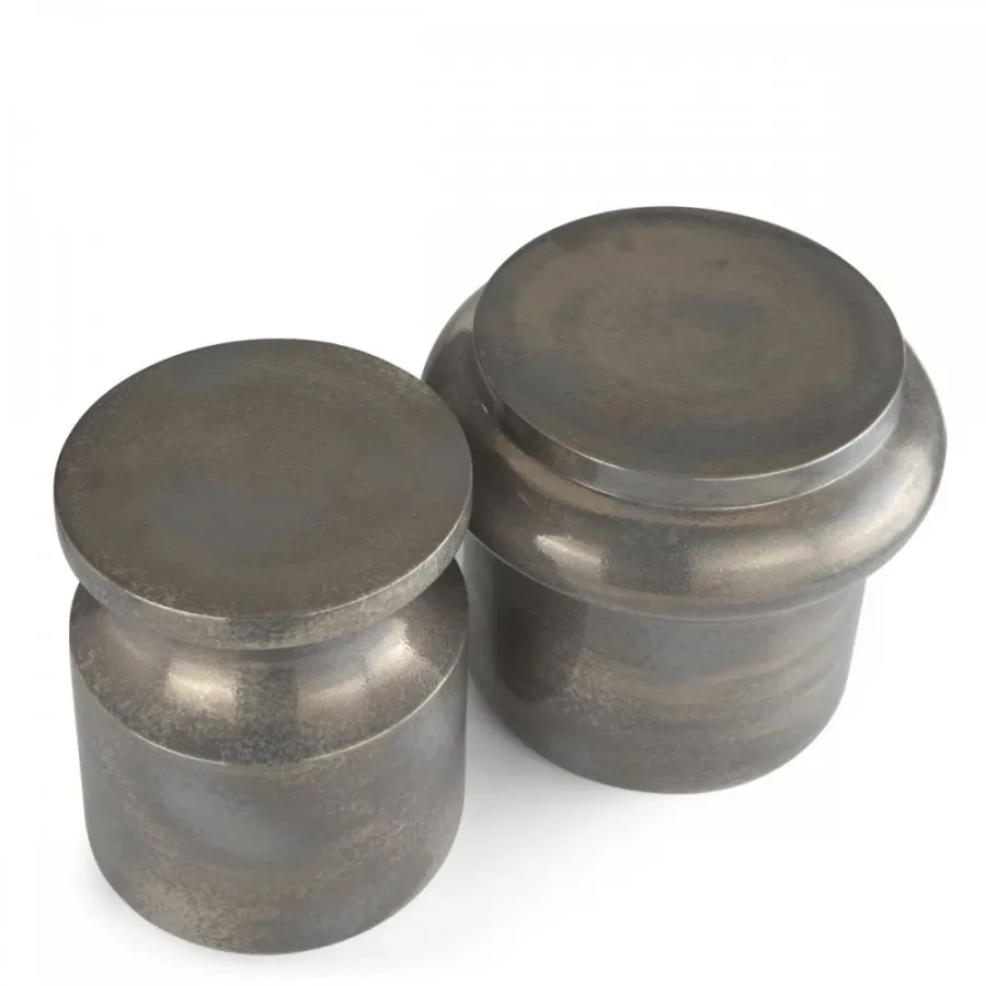 obrazek 3 Wyrafinowany i charakterystyczny stołek z glazurowanej ceramiki H.40xL.30xP.30 cm