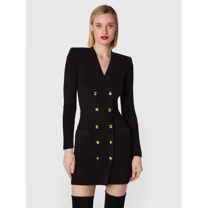 Zdjęcie Elisabetta Franchi Sukienka dzianinowa AM-39S-26E2-V500 Czarny Slim Fit