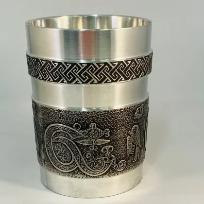 Picture Original Irish tin mug with the letter