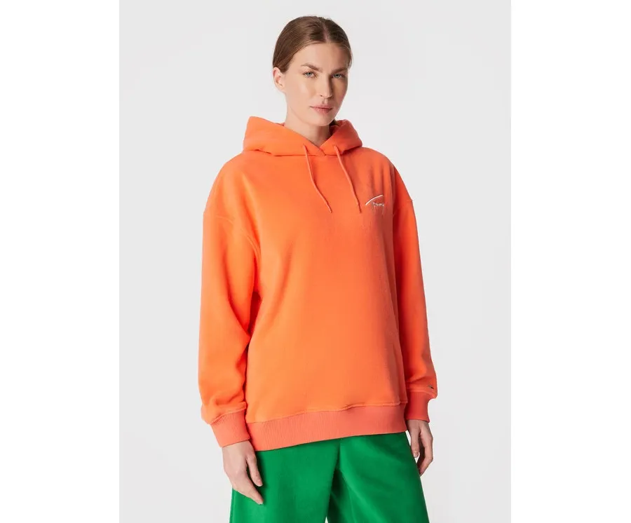 obrazek 1 Tommy Jeans Polar Signature DW0DW14358 Pomarańczowy Oversize