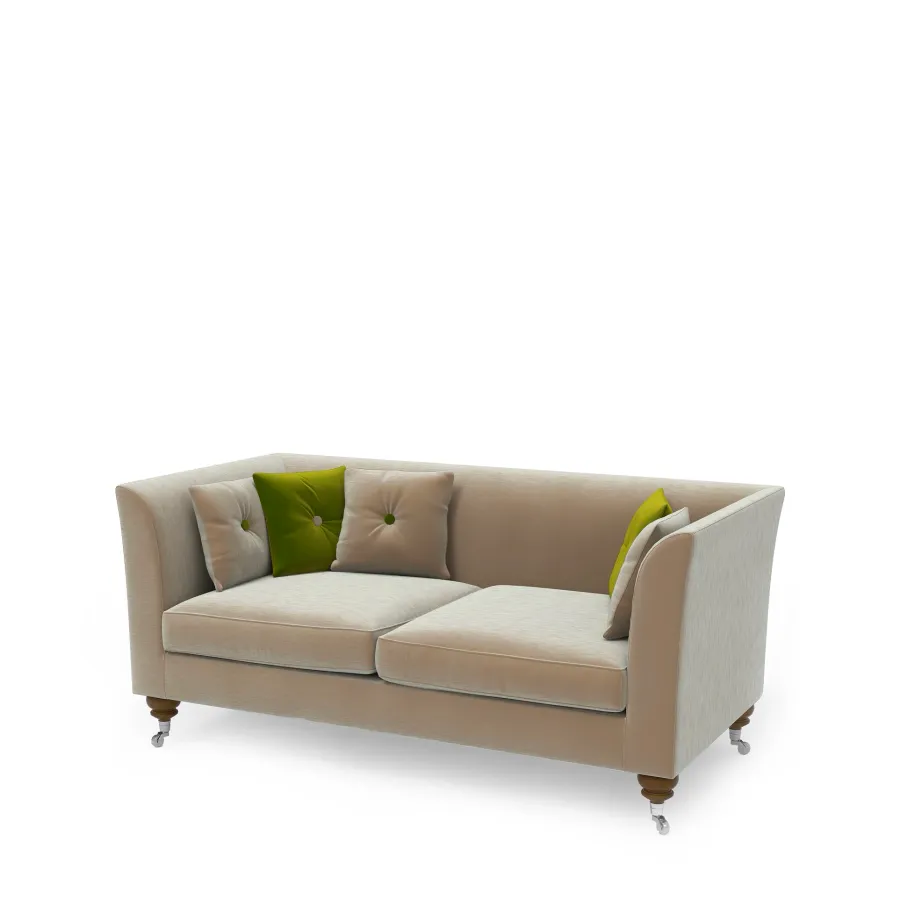 obrazek 2 Luksusowa drewniana dwuosobowa sofa H.82xL.180xP.90 cm