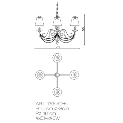 Zdjęcie Ekskluzywny żyrandol z mosiądzu w kolorze antycznego złota z kulami ze szkła Murano i drogocennymi naszyjnikami z pereł - Il Paralume Marina