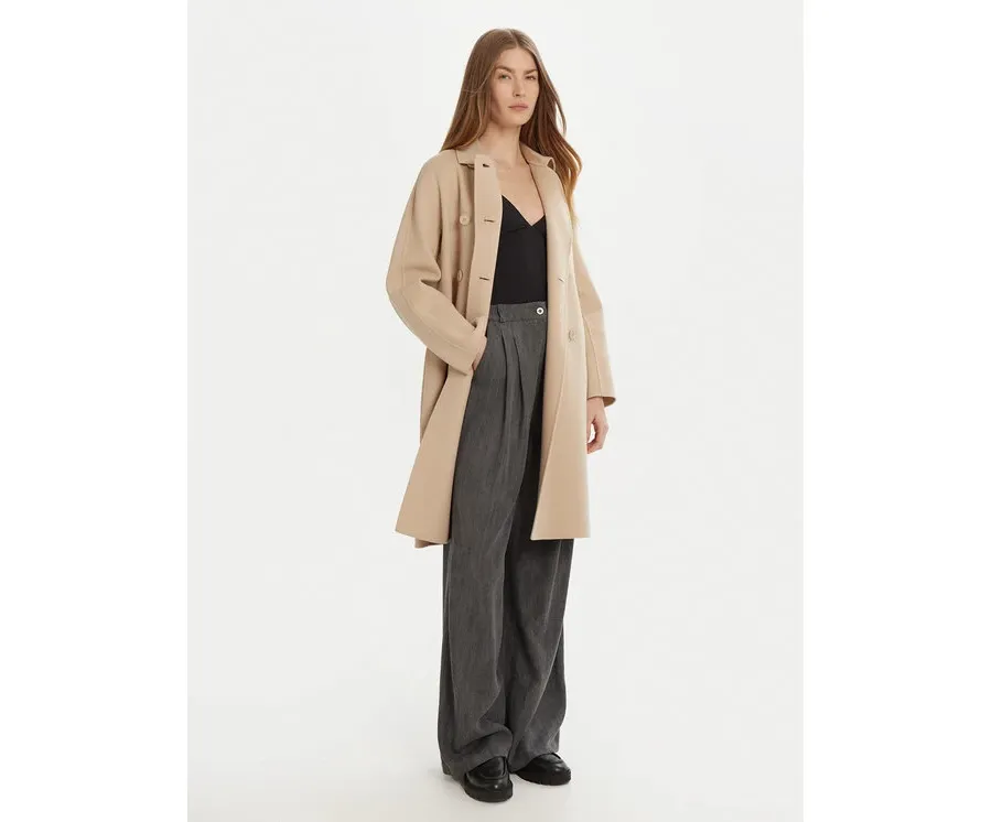 obrazek 1 Weekend Max Mara Płaszcz wełniany Avenue 2515011021 Beżowy Regular Fit