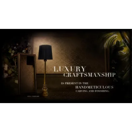 Picture Elegant hand-carved floor lamp