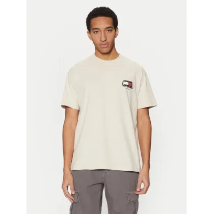 Zdjęcie Tommy Jeans T-Shirt Novelty DM0DM20351 Beżowy Relaxed Fit