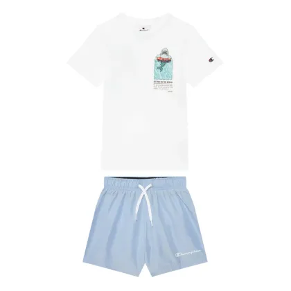 Zdjęcie Champion Komplet t-shirt i spodenki 307063 Niebieski Regular Fit