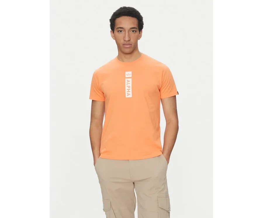 obrazek 1 Alpha Industries T-Shirt 146509 Pomarańczowy Regular Fit
