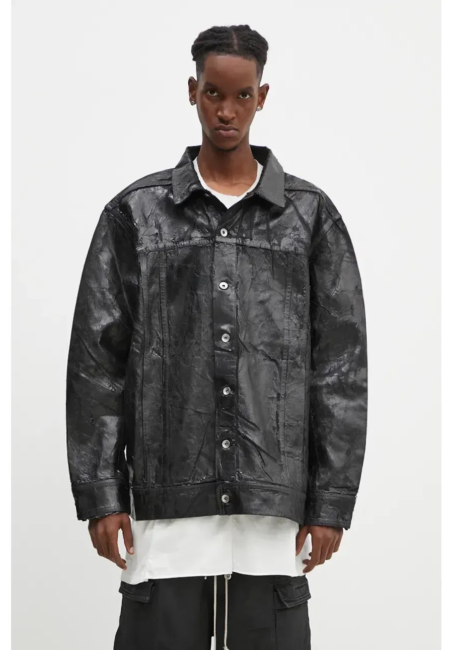 obrazek 1 Rick Owens kurtka Jumbo Worker męska kolor czarny przejściowa oversize DU02D2761.BMC