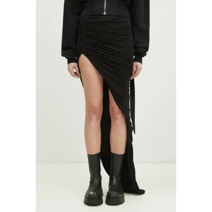 Zdjęcie Rick Owens spódnica bawełniana Soft Edfu Skirt Long kolor czarny maxi prosta DS01E3334.BHDB