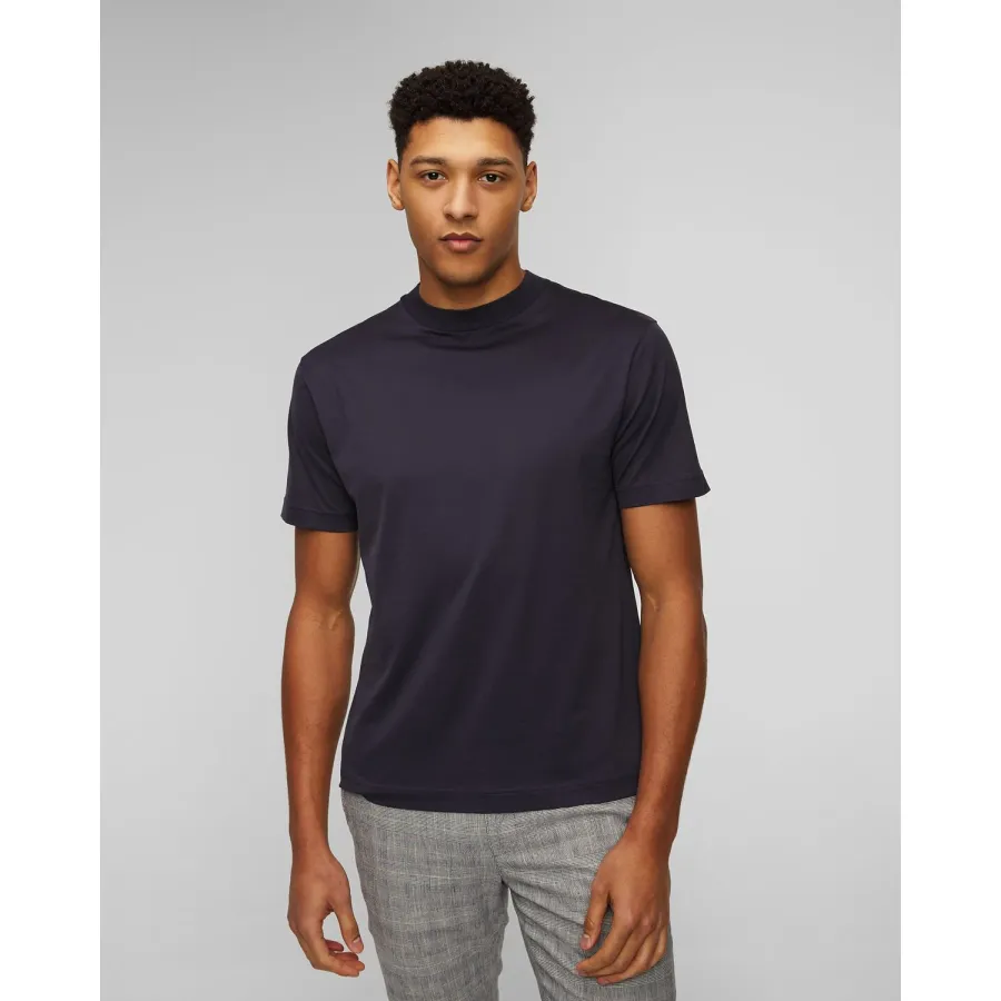 obrazek 1 Granatowy T-shirt Męski Sunspel
