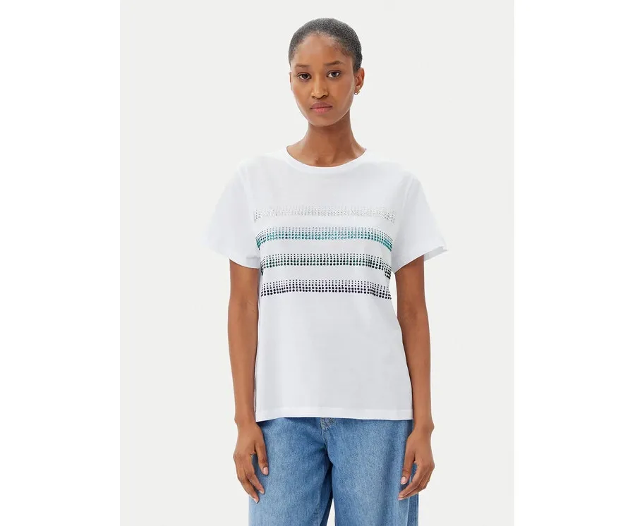 obrazek 1 Marella T-Shirt Foglia 2515971042 Biały Regular Fit