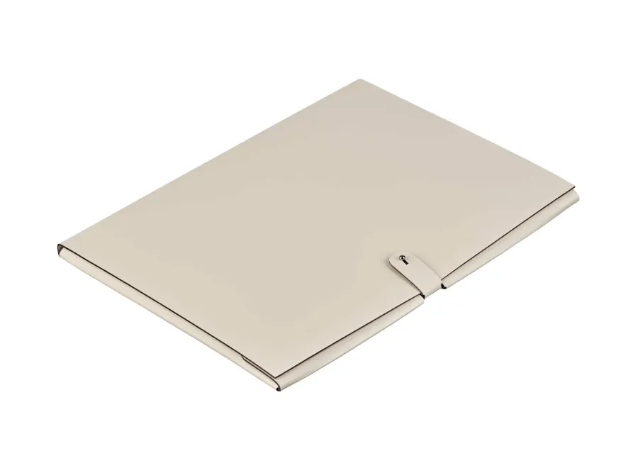 obrazek 1 Luksusowa skórzana teczka dokumentowa A4 w kolorze kremowym