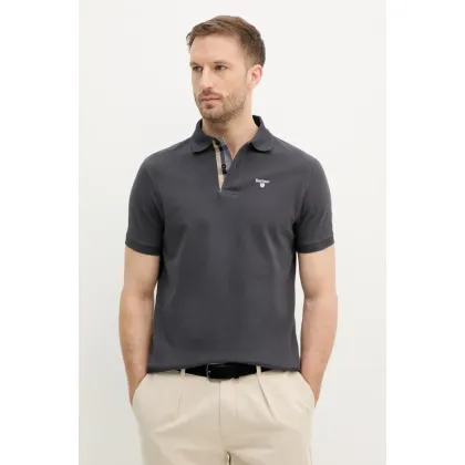 Zdjęcie Barbour polo bawełniane Tartan Pique Polo kolor granatowy z aplikacją MML0012