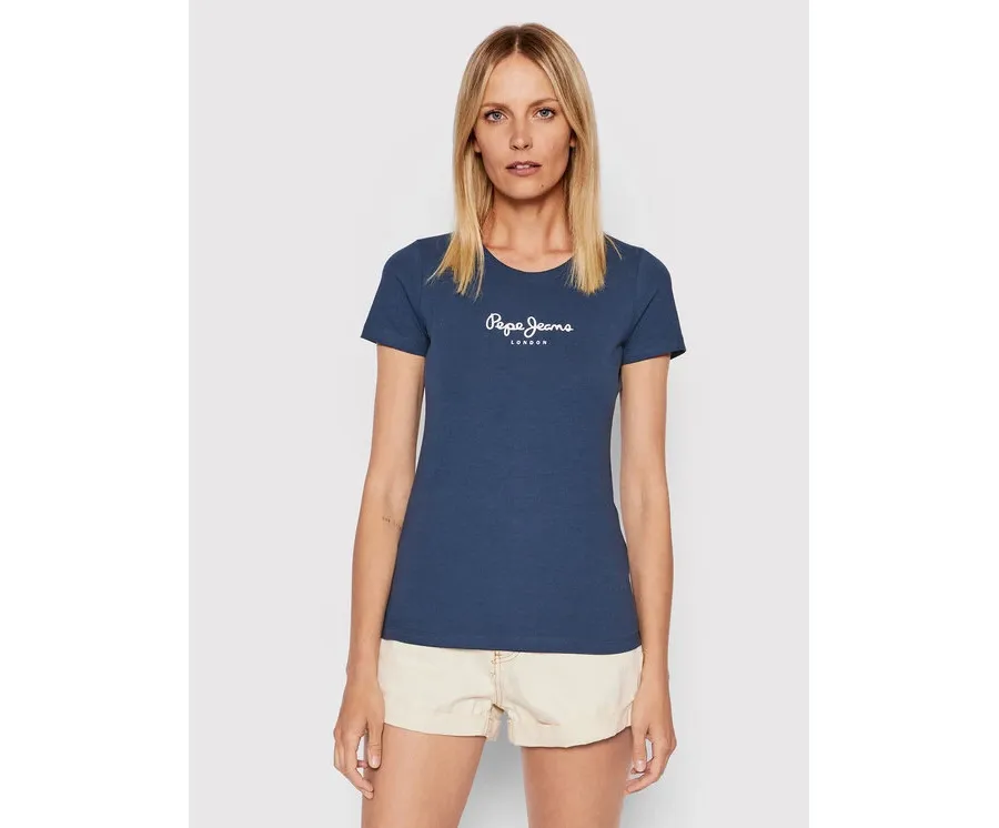 obrazek 1 Pepe Jeans T-Shirt New Virgina PL505202 Granatowy Slim Fit