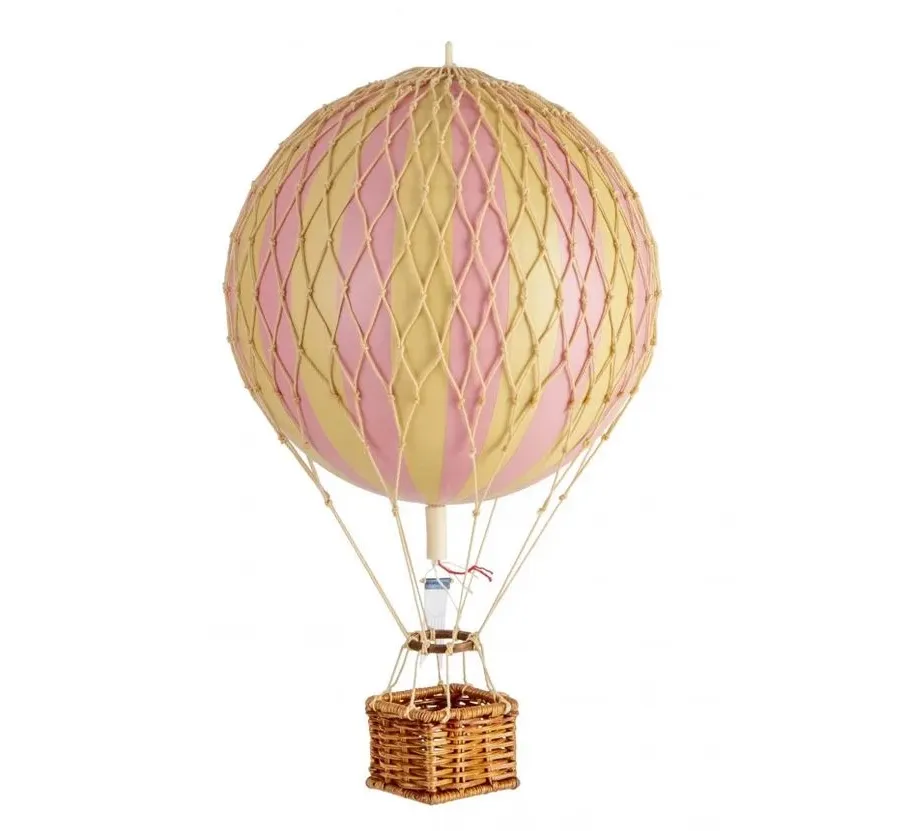 obrazek 1 Pamiątka dla miłośnika lotnictwa - balon z różowymi paskami