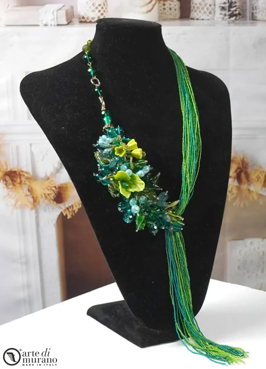 obrazek 1 Gustowny maszyjnik z koralików ze szkła Murano