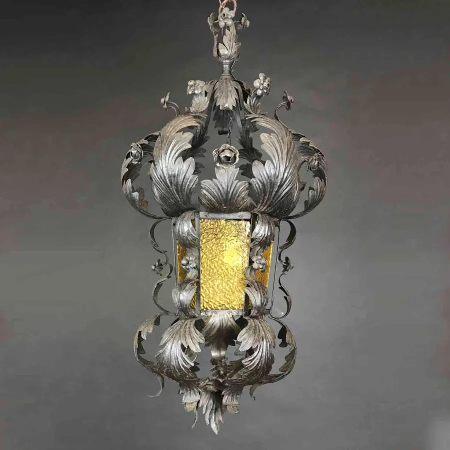 obrazek 3 Vintage żelazna latarnia wytłoczona z portyku wykonana ręcznie