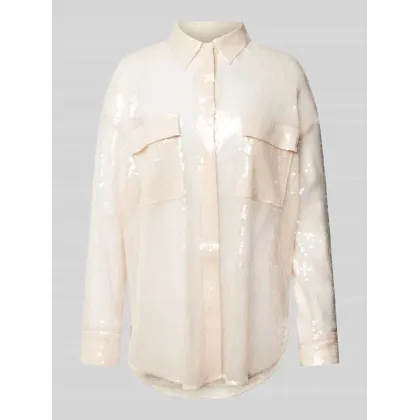 Zdjęcie Bluzka koszulowa o kroju regular fit z cekinowym obszyciem model ‘BALLETS’