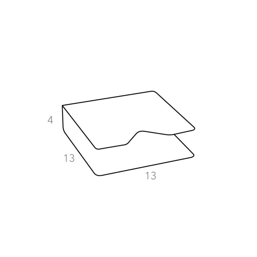 obrazek 3 Wyjątkowy płaski uchwyt na chusteczki 13x13xH3,8 cm wykonany z czarnej skóry