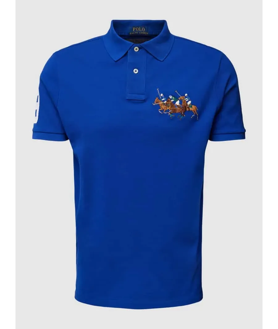 obrazek 1 Koszulka polo o kroju custom slim fit z wyhaftowanym motywem