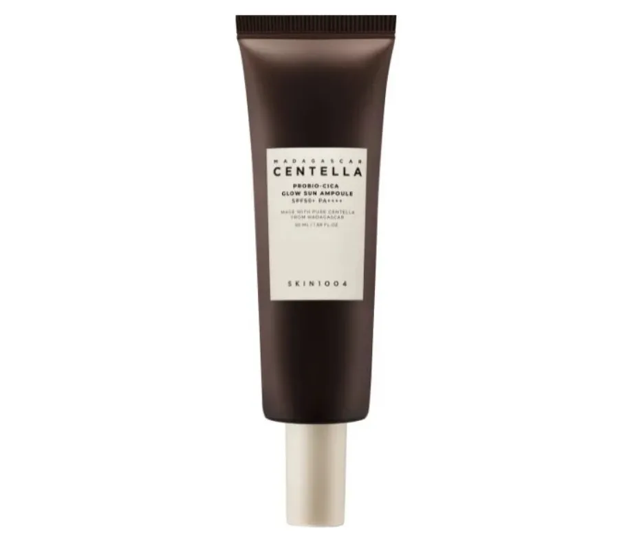 obrazek 1 SKIN1004 Madagascar Centella Probio-Cica Glow Sun Ampoule SPF50+ Krem ochronny do twarzy