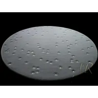 Picture Hand-woven round rug with Preciosa crystals