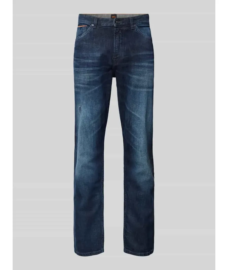 obrazek 1 Jeansy o kroju regular fit z detalem z logo model ‘Selvedge’