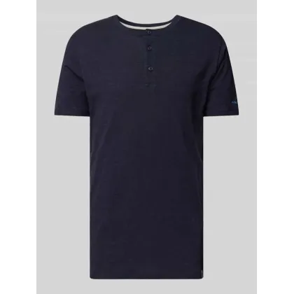 Zdjęcie T-shirt z wyhaftowanym logo model ‘Henley’