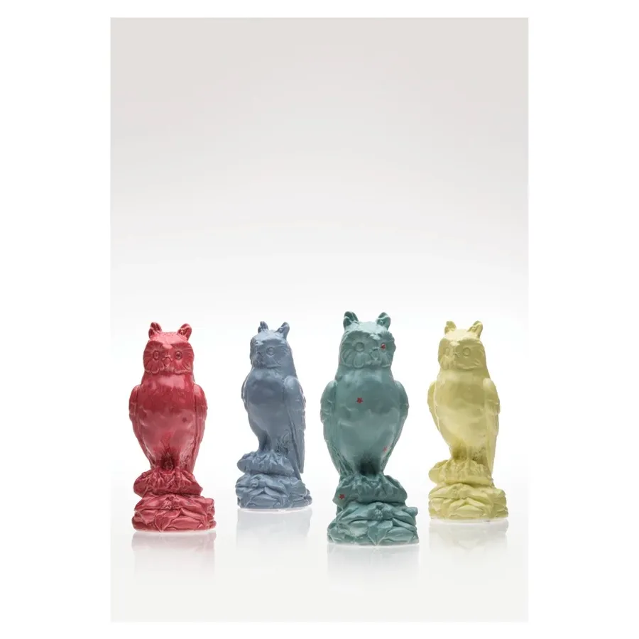 obrazek 2 Artystyczna, ceramiczna figurka małej sowy do awangardowych aranżacji