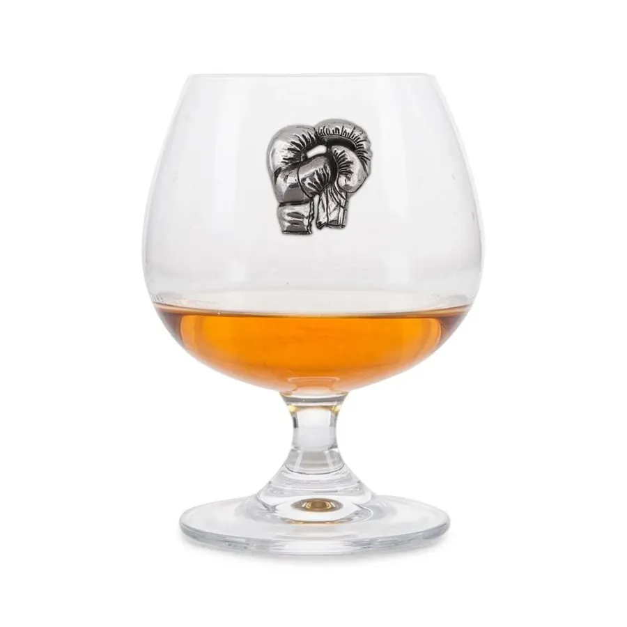 obrazek 1 Prezent dla wyjątkowej osoby – kieliszek do brandy z przedstawieniem rękawic bokserskich