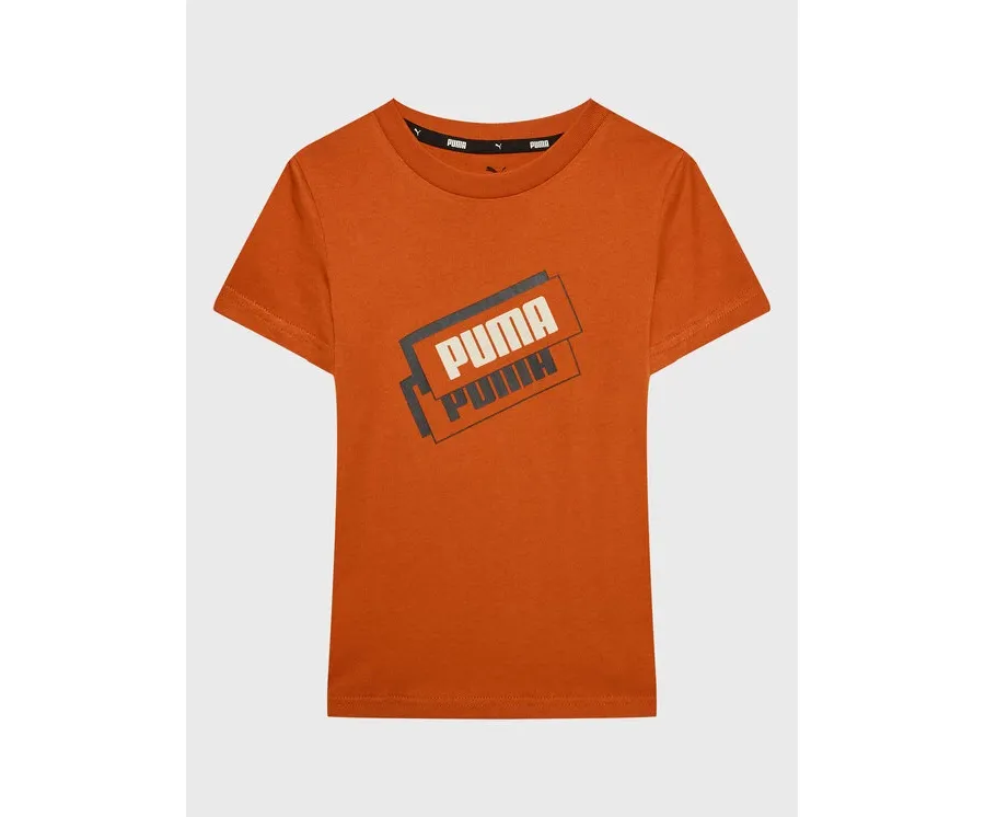 obrazek 1 Puma T-Shirt Alpha Holiday 670109 Pomarańczowy Regular Fit
