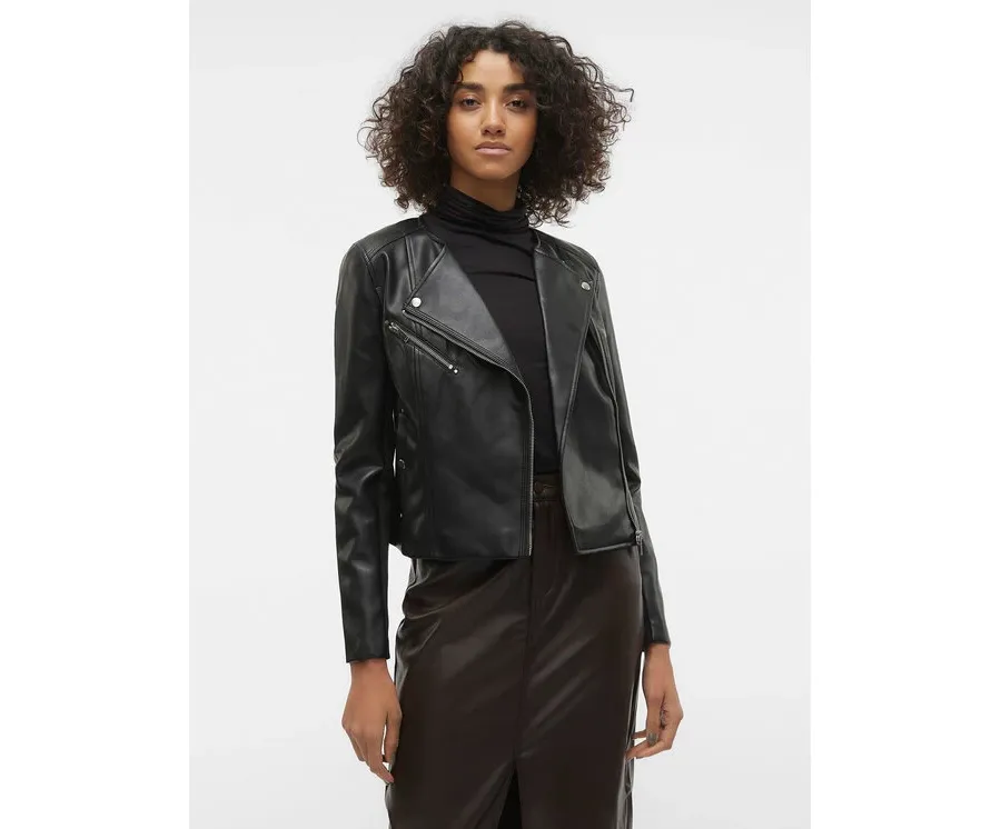 obrazek 1 Vero Moda Kurtka z imitacji skóry Riley 10302441 Czarny Slim Fit