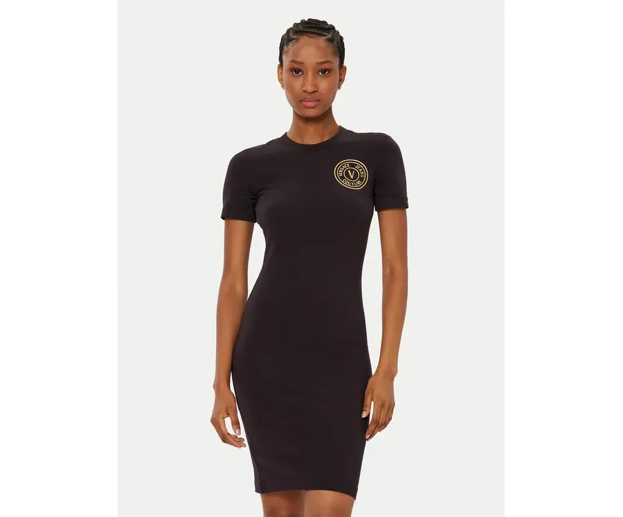 obrazek 1 Versace Jeans Couture Sukienka codzienna 78HAOT00 Czarny Slim Fit