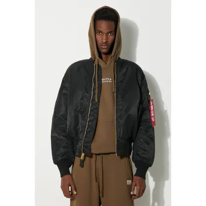 Zdjęcie Alpha Industries kurtka bomber MA-1 męski kolor czarny zimowa 100101.03