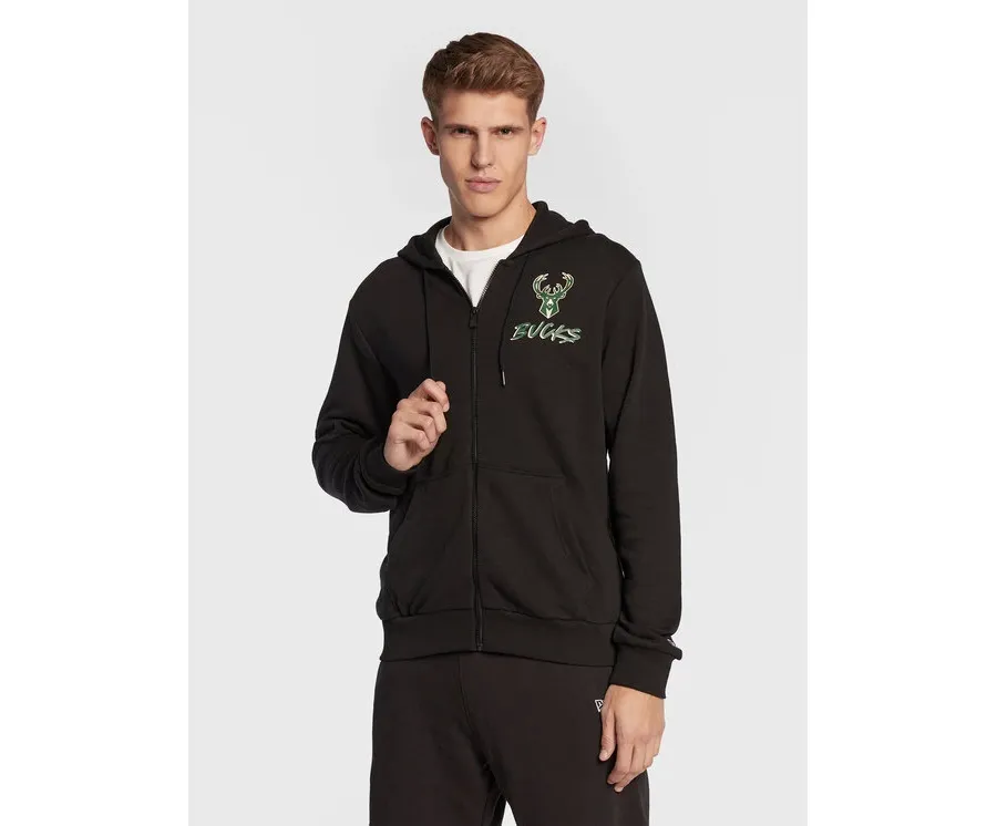 obrazek 1 New Era Bluza Milwaukee Bucks NBA Script 60284687 Czarny Regular Fit
