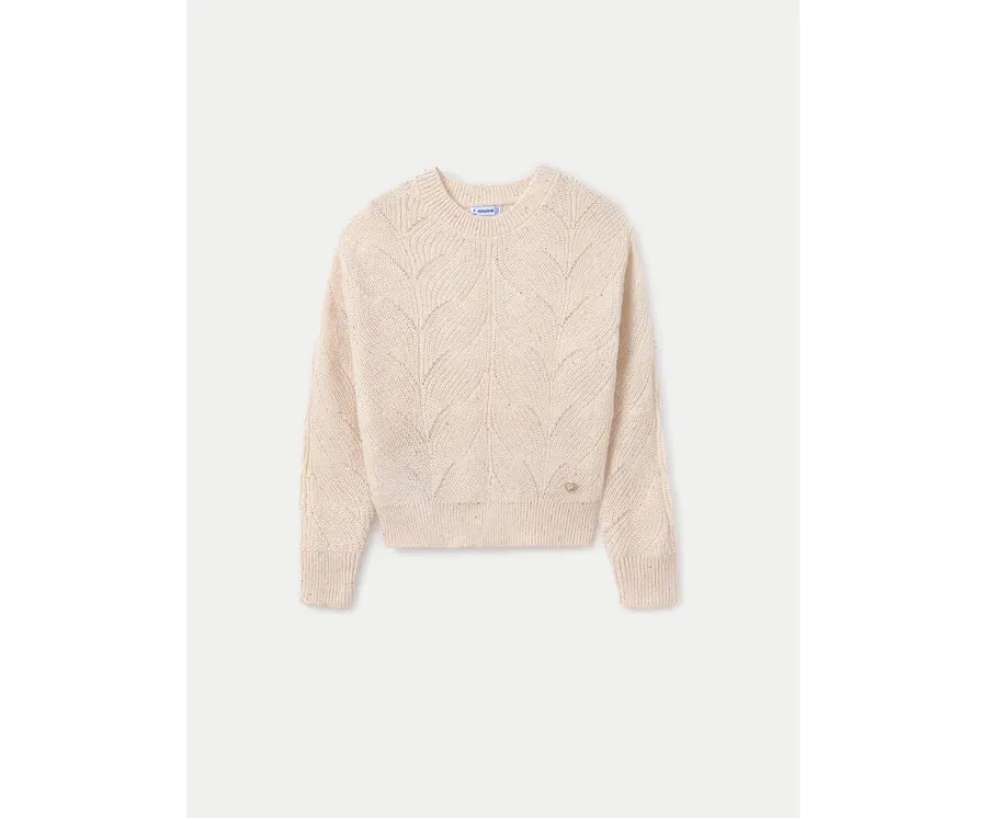 obrazek 1 Mayoral Sweter 7303 Beżowy Regular Fit