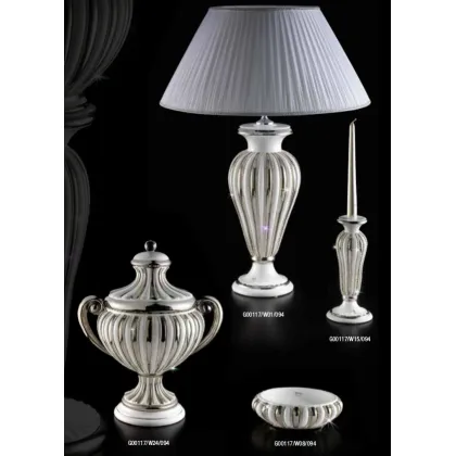 Zdjęcie Cudna biało-srebrna lampa z kolekcji Atena z Italii