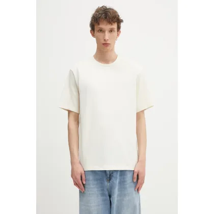 Zdjęcie The North Face t-shirt bawełniany Relaxed męski kolor beżowy z aplikacją NF0A8C35QLI1