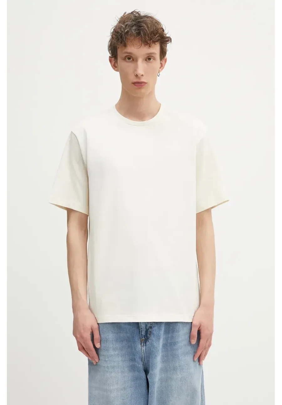 obrazek 1 The North Face t-shirt bawełniany Relaxed męski kolor beżowy z aplikacją NF0A8C35QLI1