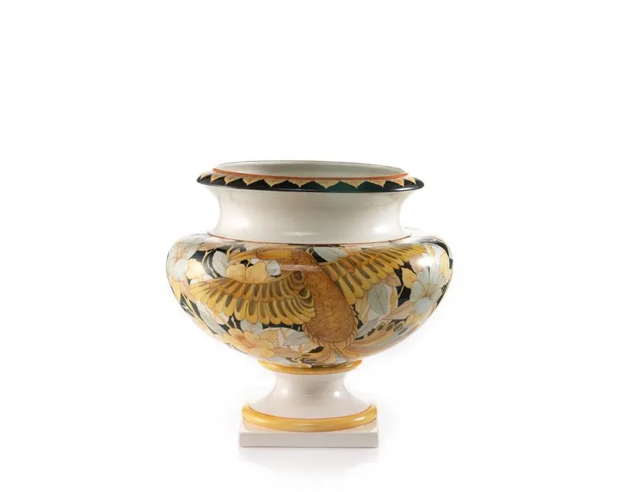 obrazek 1 Orientalny dekoracyjny wazon z motywami roślinnymi wykonany z ceramiki - Ceramiche ML