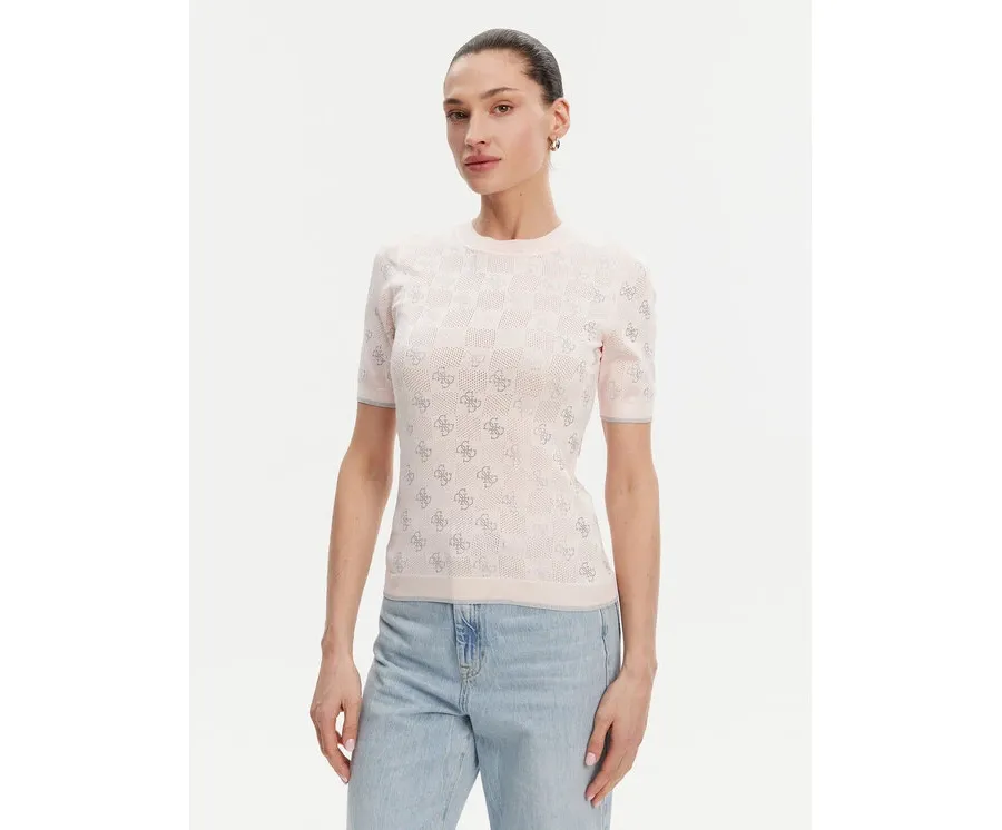 obrazek 1 Guess Sweter W5GR20 Z3D60 Różowy Regular Fit