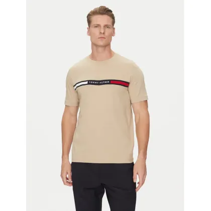 Zdjęcie Tommy Hilfiger T-Shirt Chest Insert MW0MW36498 Beżowy Regular Fit