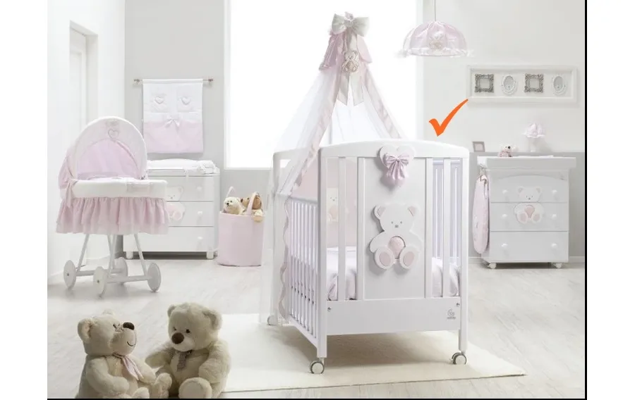 obrazek 1 Wyśmienite różowe łóżeczko niemowlęce - Italbaby