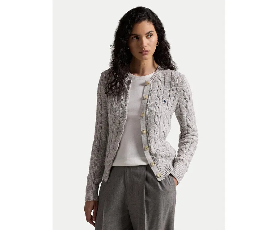 obrazek 1 Polo Ralph Lauren Kardigan 211947926001 Szary Slim Fit