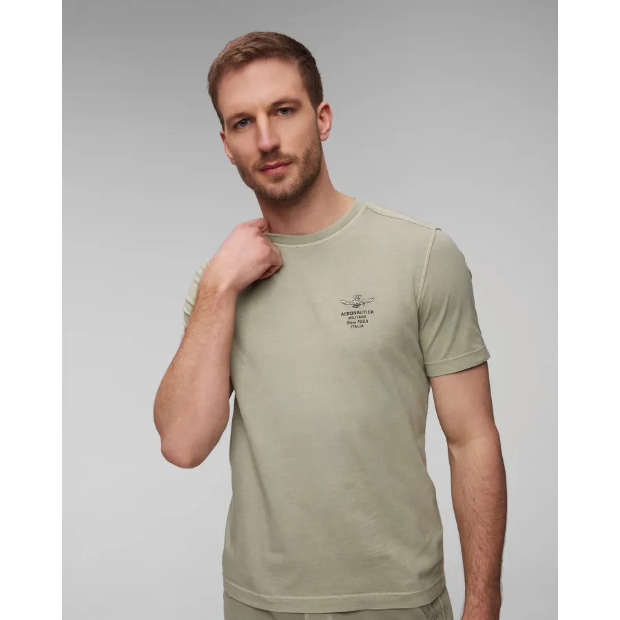 obrazek 1 Zielony T-shirt Męski Aeronautica Militare