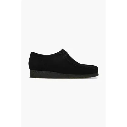 Zdjęcie Clarks Originals mokasyny zamszowe Wallabee kolor czarny 26155519