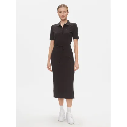 Zdjęcie Tommy Hilfiger Sukienka codzienna Reg Breton Midi Polo Dress Ss WW0WW42030 Czarny Regular Fit