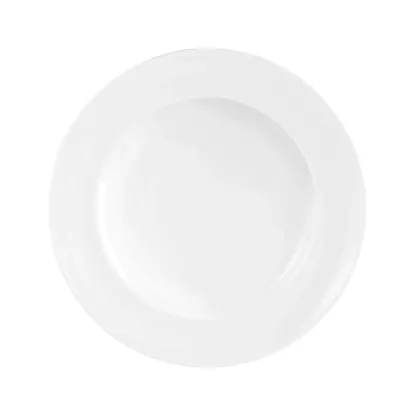 Zdjęcie Porcelanowy biały okrągły 21,5-centymetrowy talerz z Niemiec – Tettau